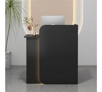 Bancone reception a L, moderno frontale commerciale con bancone e luce a LED, moderno banco cassa con cassetto chiudibile a chiave, per saloni, vendita al dettaglio(Right,31.5*17.7*39.4in)