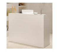 Bancone Reception Moderno Bianco con cassetto chiudibile a Chiave, Elegante bancone per Ufficio, Hotel e Cassa al Dettaglio, bancone Reception da 80 cm (31,5 Pollici) per Hall e Negozio