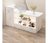 Bancone Reception Moderno con bancone, Cassa alla Reception, Piccolo bancone Reception per Negozi, Reception Elegante, bancone cassiere Contemporaneo (K2)