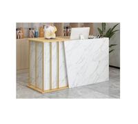 Bancone reception moderno per supermercati, minimarket, hotel, saloni di bellezza e negozi di abbigliamento - Soluzione ideale per reception e cassa per la sala reception del salone, marmo, 100 cm/39