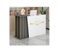 Bancone reception moderno per supermercati, minimarket, hotel, saloni di bellezza e negozi di abbigliamento - Soluzione ideale per reception e cassa per la sala reception del salone, stampa bianca sp