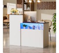 Bancone Reception Ufficio con LED Banco Reception Cassetto & Armadio Bancone Vendita con cassetto per tastiera Bancon Reception Centro Estetico Banchi di Recep-tion Mobili per re-ception 50x120x100CM