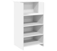 Bancone Ricezione Bianco 55x50x103,5 cm Legno Ingegneria | Scaffale Integrato, Ufficio Home Multiuso, Montaggio A Parete Richiesto, Per Ufficio Hotel Clinica