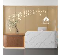 Banconi Reception Scrivania Accoglienza con Luce LED e Mobile Contenitore