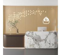Banconi Reception Scrivania Accoglienza con Luce LED e Mobile Contenitore