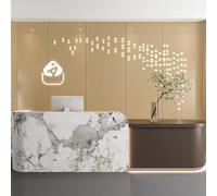 Banconi Reception Scrivania Accoglienza con Luce LED e Mobile Contenitore