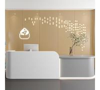Banconi Reception Scrivania Accoglienza con Luce LED e Mobile Contenitore