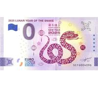 Banconota da 0 Euro · 2025 Anno del Serpente · 2025 Lunar Year of The Snake · Souvenir Zero €