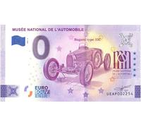 Banconota da 0 Euro Bugatti Type 35C - Musée National de l'Automobile · Francia · o zero € Souvenir Biglietto turistico