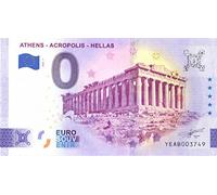 Banconota da 0 Euro Grecia 2022 · Atene · Acropoli · Souvenir Zero €