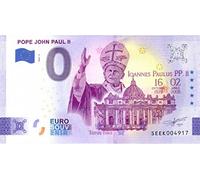 Banconota da 0 Euro Italia · Papa Giovanni Paolo II · Pope John Paul II · Souvenir Zero €