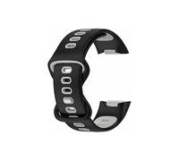 BAND INF Cinturino Sport Silicone Compatibile con Fitbit Charge6 e Charge5 Blac Nero+Grigio,