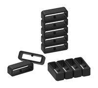 Band keepers compatibile con cinturini Garmin Instinct/Vivoactive 4/Fenix 6/Fenix 5, anelli di fissaggio in silicone di sicurezza/supporto/fermo (nero, 11 pezzi)