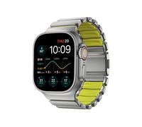 BAND NOMAD Correa Nomad Stratos Apple Watch 49mm Plateado/Volt Giallo, Titanio