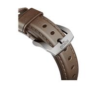 Nomad Traditional - Cinturino in pelle per Apple Watch 42mm / 44mm / 45mm / 49mm - Marrone / Argento - NM1A4RST00