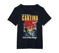 Banda Cantina di Star Wars Maglietta, Donna Plus-Size, Nero, 3X