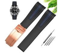 Banda di guardia in silicone in gomma impermeabile adatto agli accessori per orologi pieghevole da 20 mm 22 mm da 20 mm