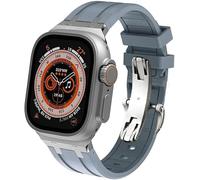 Banda di orologi a fluorobber ， compatibile con Apple Watch 41mm 41mm 44mm 45 mm Ultra 49 mm Accessori di sostituzione della serie ， Uomini Kit di modifica della cinghia delle donne da donna