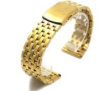 Banda di orologi in acciaio 18mm 20mm 22 mm Sostituzione della fascia da orologio Strappa di orologio in metallo in goldio in metallo piegata su bracciale con fibbia chiusura per uomo orologi da donna