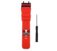 Banda di orologio in silicone per T Rex 3 Banda di sostituzione dello smartwatch con fibbia in acciaio inossidabile (Rosso)