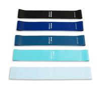 Cecotec Banda elastica DrumFit - Set 5 bande, 5 livelli (5-18 kg), lattice resistente, borsa