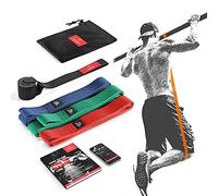 Banda Elastica di Resistenza + Programma di Allenamento - Fasce Elastiche Aiuto per Pull-Up | per Allenamento, Allungamento, Ginnastica | Yoga, Pilates | Versatili, Duraturi, Resistenti