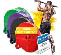 Banda Elastica di Resistenza + Programma di Allenamento - Fasce Elastiche Aiuto per Pull-Up | per Allenamento, Allungamento, Ginnastica | Palestra, Yoga, Pilates | Versatili, Duraturi, Resistenti
