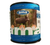 Ama Banda Elettrificata per Recinti Animali Selvatici, 200 m, Blu, 5 Conduttori in Acciaio, Resistenza Fino a 107 kg, Made in Portugal