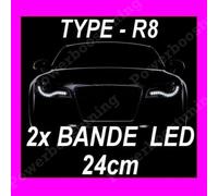 Banda LED Flessibile Bianca Faro Ant. Luci Diurne Fanale Xeno Devil Occhi