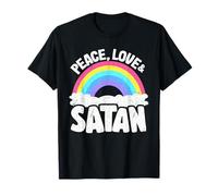 Banda per bambini Death Metal Rainbow Retro Peace Love & Satana Maglietta