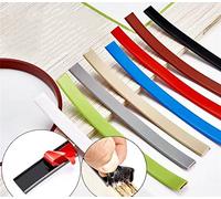 Banda per bordi a U, rifinitura autoadesiva del bordo dell'impiallacciatura in TPE, protettore morbido del bordo, striscia del bordo della mobilia per armadietti (9mm*2m,Black)