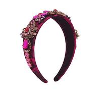 Banda per capelli, accessori per capelli Set di pietre preziose di lusso leggere ricamate Fascia for capelli Fascia for capelli colorata con diamanti colorati Accessori for capelli palazzo vintage(Ros