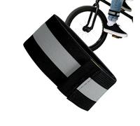 Banda per gamba dei pantaloni ciclistica - cinturino di sicurezza elastica regolabile per adattamento alla caviglia riflettente per adattamento sicuro, con impugnatura comoda, accessorio per bici per