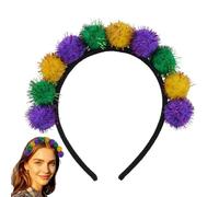 Banda sfocata a palla, fascia POM per donne | Tesestre di palla arcobaleno morbida divertente,Copricapo di moda cosplay, accessori in costume, copricapo per donne