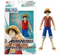 BANDAI - Anime Heroes - One Piece - Action figure 17 cm Monkey D. Luffy East Blue - Licenza ufficiale One Piece - Action figure snodata Luffy - Giocattolo per bambini dai 4 anni in su - 37056