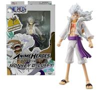 BANDAI - Anime Heroes - One Piece - Action figure 17 cm Monkey D. Rufy Gear 5 - Licenza ufficiale One Piece - Action figure snodata Luffy - Giocattolo per bambini dai 4 anni in su - 37054