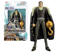 Bandai - Anime Heroes - One Piece - Action figure Anime Heroes 17 cm - Crocodile - Licenza ufficiale One Piece - Action figure snodata Crocodile - Giocattolo per bambini dai 4 anni in su - 37055