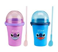 BANDAI - Chillfactor - Disney Stitch o Angel - Tazza di granito fornita con paglia - Modello casuale, venduto singolarmente - Produzione di gelati fatti in casa - Officina cucina creativa per bambini