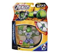 BANDAI Goo JIT Zu Action Figure Hulk con Infinity Armour, giocattolo elastico e schiacciabile Marvel per bambini, struja e allunga, multicolore, CO42997