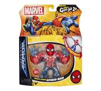 BANDAI Goo JIT Zu Action Figure Spider-Man con Infinity Armour, giocattolo elastico e schiacciabile Marvel per bambini, struzza e allunga, multicolore, CO42996