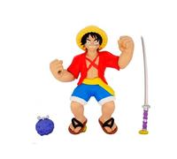 BANDAI - Heroes di Goo JIT Zu Action Figure - Mondo One Piece - Super Figura Monkey D. Rufy struja e allunga multicolore CO42939