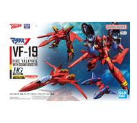 BANDAI HG MACROSS 7 1/100 VF-19 CUSTOM FIRE VALKYRIE con Sound Booster Model Kit