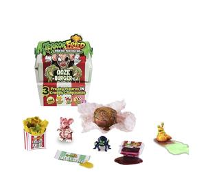 BANDAI Horror Fried Horror Burger Quando il cibo spazzatura diventa cattivo, scopri i 4 composti schifosi nel tuo menu e le 3 figure da collezione all'interno, multicolore, CO08092