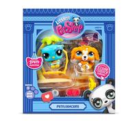 BANDAI Littlest Pet Shop Petfluencer Sunset Pals Petfluencer Set contiene 2 mini giocattoli per animali domestici LPS, 4 accessori, 1 sfondo, 1 carta da collezione e 1 codice virtuale, giocattoli da
