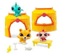 BANDAI - Littlest Pet Shop - Tiki Jungle Pack - 3 animali e accessori - BF00515