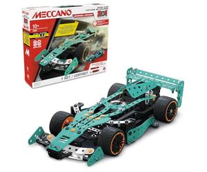 BANDAI - Meccano Auto da Corsa 2 in 1 - Kit di Costruzione 2 Modelli Formula 1-353 pezzi, attrezzi, istruzioni - Kit Attività assemblaggio auto F1 supercar - Giocattolo Bambini 10+ - APM20108