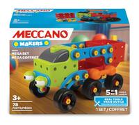 BANDAI Meccano Mega Set 5 in 1 - Set Costruzioni | Kit con 78 pezzi, utensili e istruzioni, 5 modelli, per bambini dai 3 anni in su - APM12102