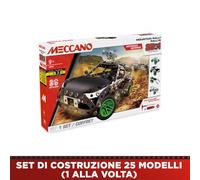 BANDAI - Meccano Mountain Rally 25 in 1 - Kit di Costruzione 25 Modelli - 390 pezzi, motore, attrezzi, istruzioni - Kit Attività veicoli rally - Giocattolo Bambini 10+ - APM11111