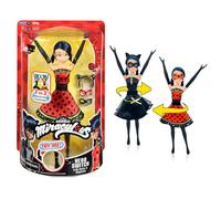 BANDAI - Miraculous - Bambola Ladybug Transformante 26 cm - Si Trasforma in Lady Noire e Bug Noire - Bambola Snodabile con 2 Abiti e Accessori - Giocattolo per Bambini 4+ - P50414