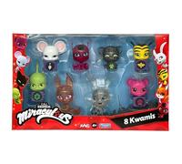 Bandai - Miraculous - Confezione di 8 Kwami - Collezione di Mini-figure Miraculous - Set con 8 Kwami - Piccole Figurine Carine Miraculous Ladybug - Giocattolo per Bambini da 4 Anni in su - P50532
